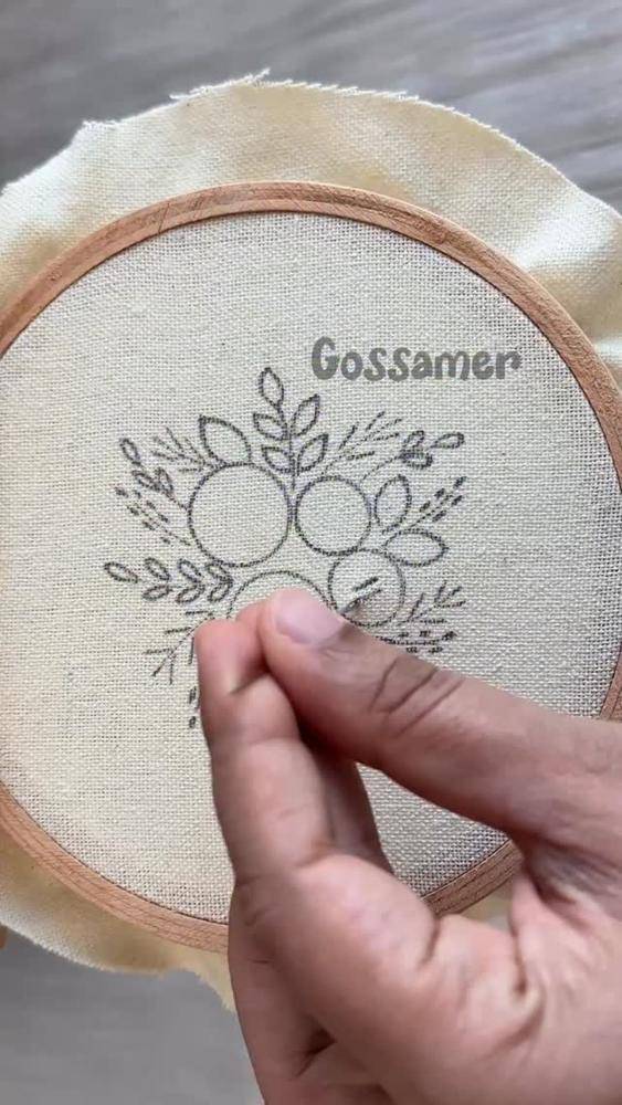 Botanical Outline Embroidery Hoop Art