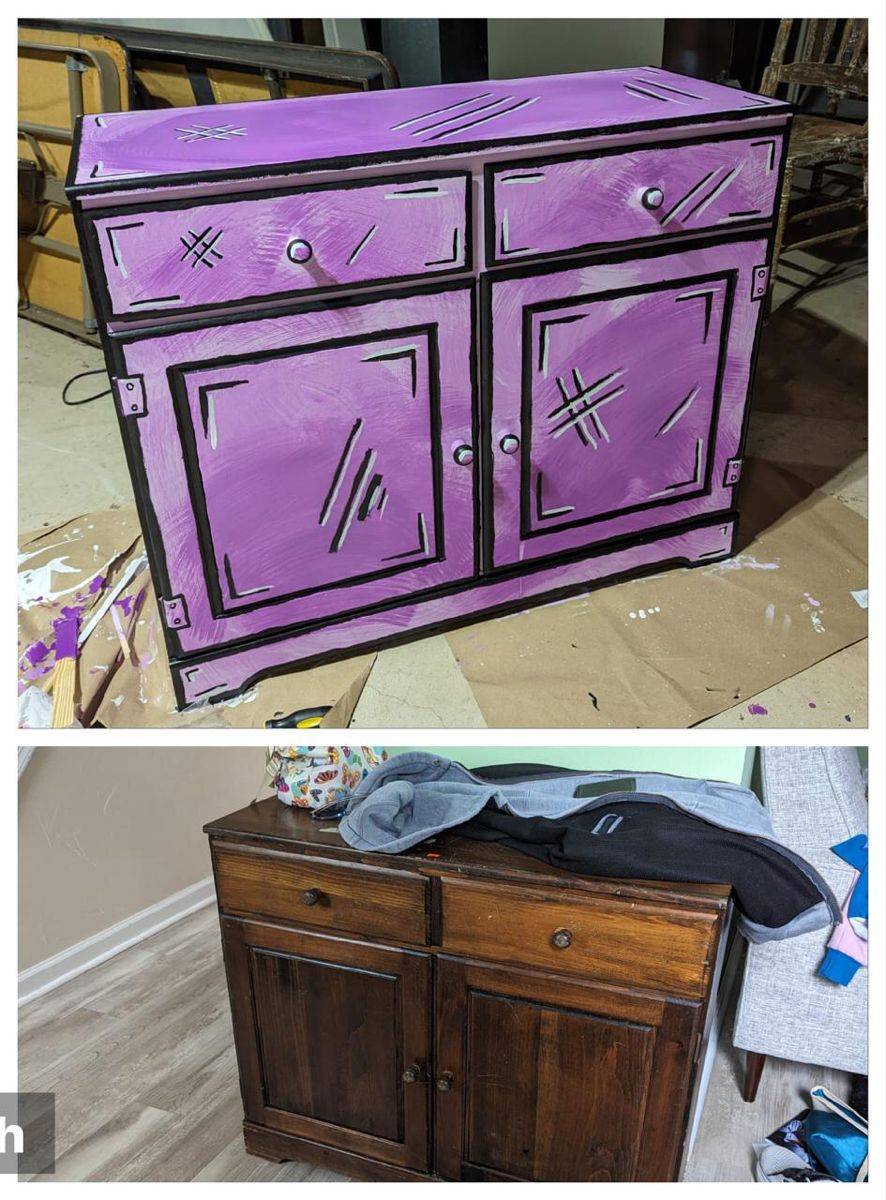 Cartoon-Inspired Painted Dresser Transformation
