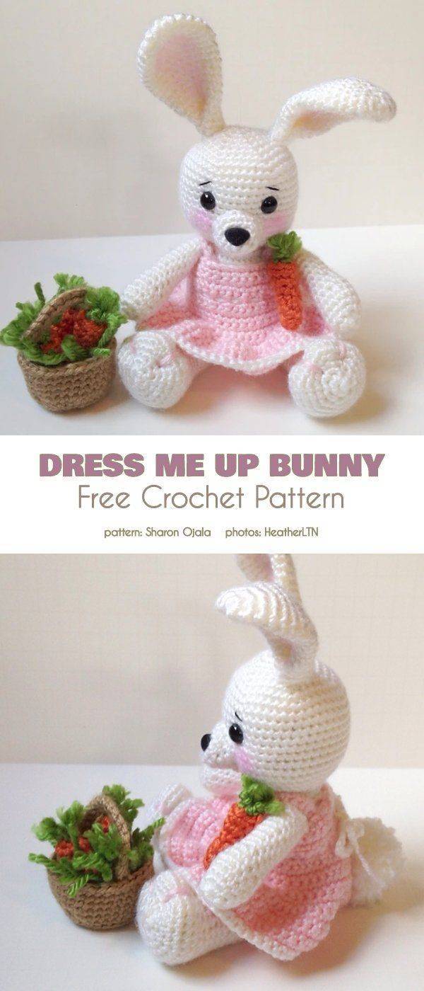 21 Bunny Crochet Patterns Charming Amigurumi Bunny with Carrot Basket