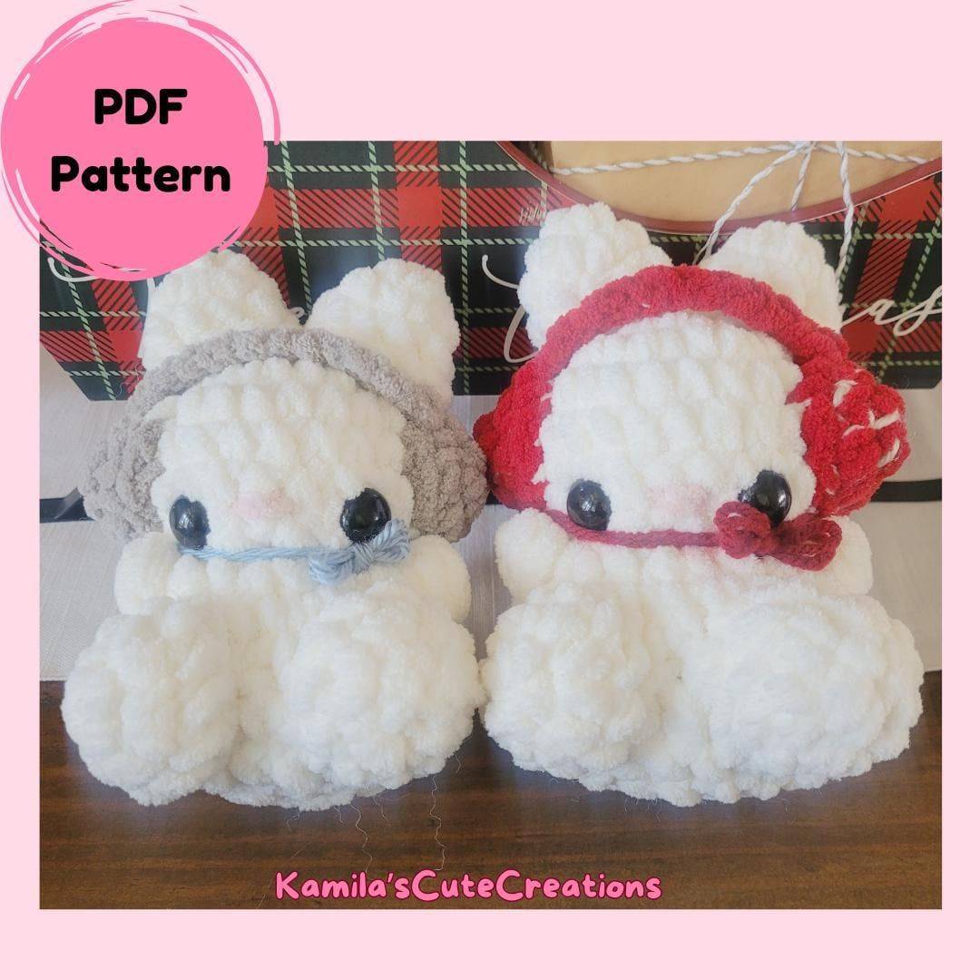 Charming Crochet Earmuff Bunny Amigurumi