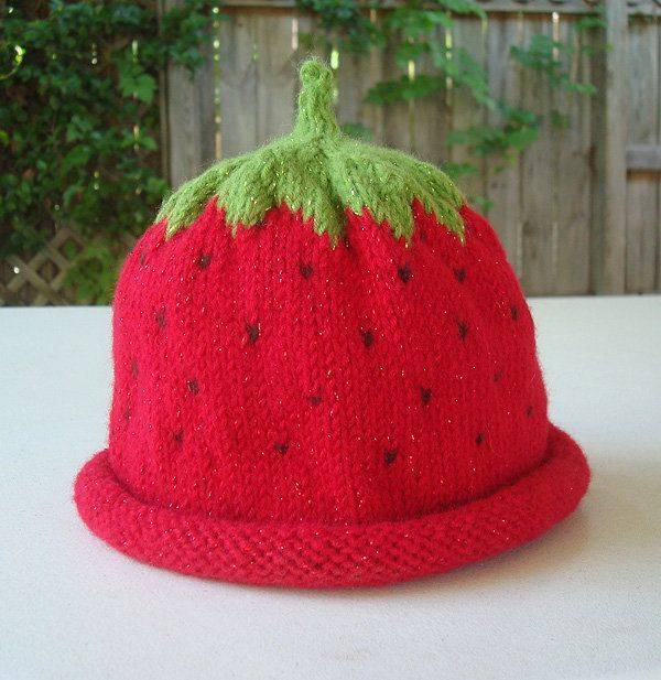 20 Strawberry Hat Patterns Charming Strawberry Knit Hat for Little Ones