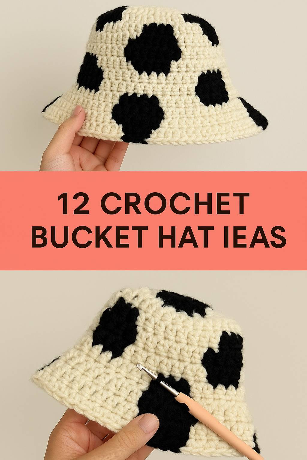 23 Crochet Bucket Hat Patterns Chunky Crochet Bucket Hat with Bold Color Blocks