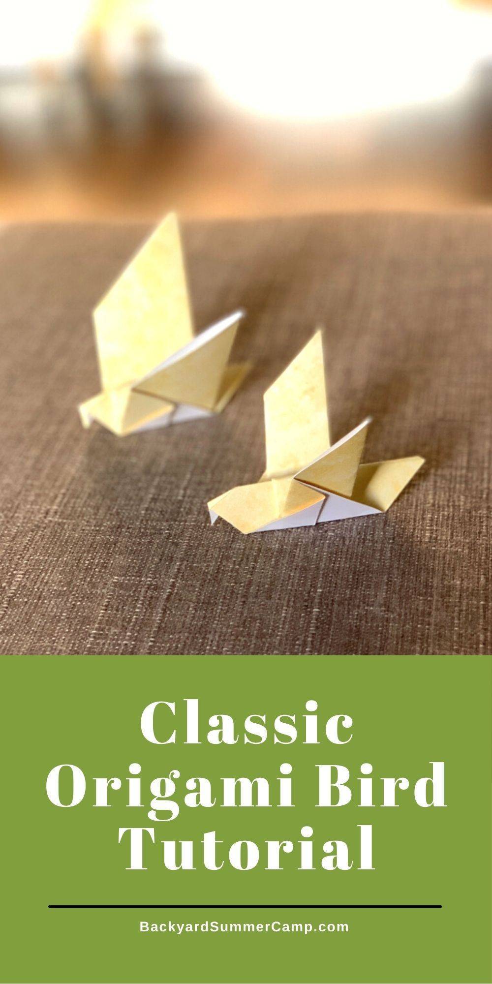 27 Easy Origami Tutorials Classic Origami Bird Fold