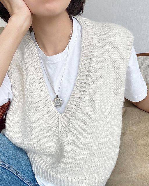 22 Knit Vest Patterns Classic V-Neck Knit Vest Project