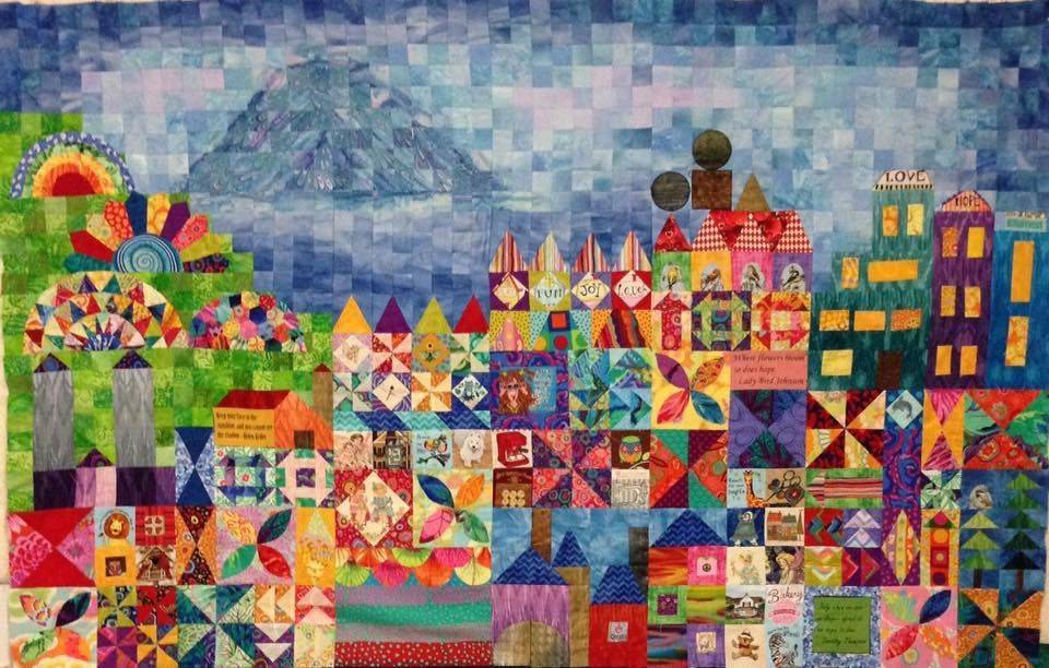 25 Jen Kingwell Patterns Colorful "My Small World" Patchwork Quilt