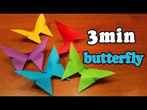 27 Easy Origami Tutorials Colorful Origami Butterfly Craft