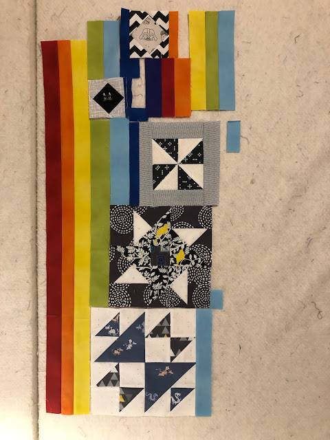 Colorful Strip Piecing Quilt Blocks