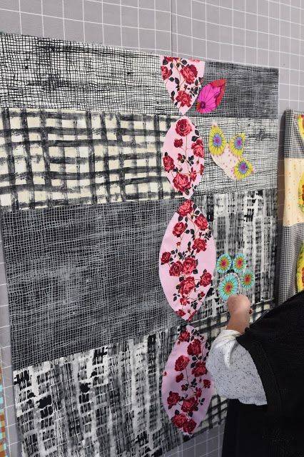 Contemporary Patchwork Fabric Art Piece