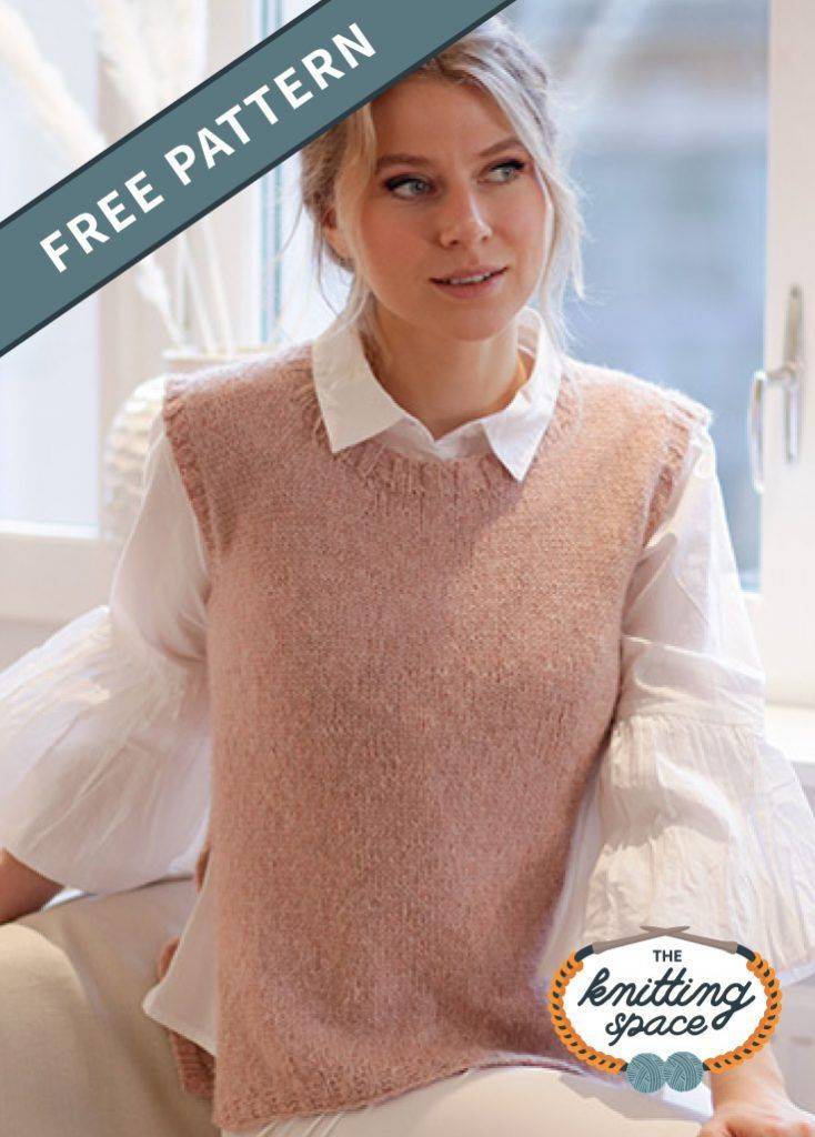 22 Knit Vest Patterns Cozy Rose Blush Knitted Women's Vest