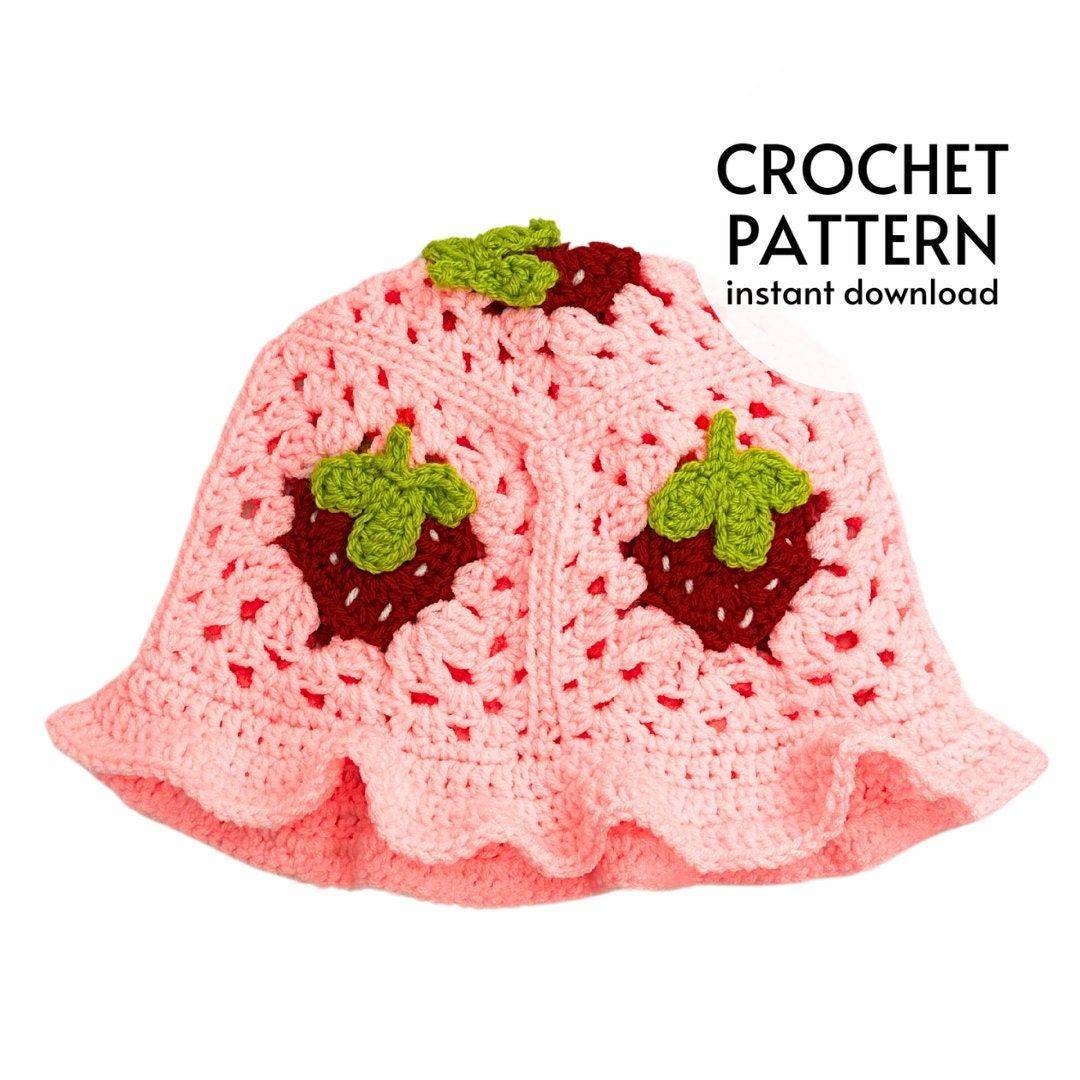 20 Strawberry Hat Patterns Crochet Strawberry Bucket Hat Project