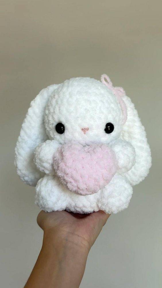 Cuddle Bunny Amigurumi with Heart Crochet Project