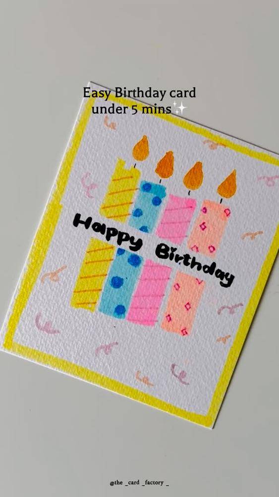 Dazzling Birthday Card with Hand-Drawn Candles