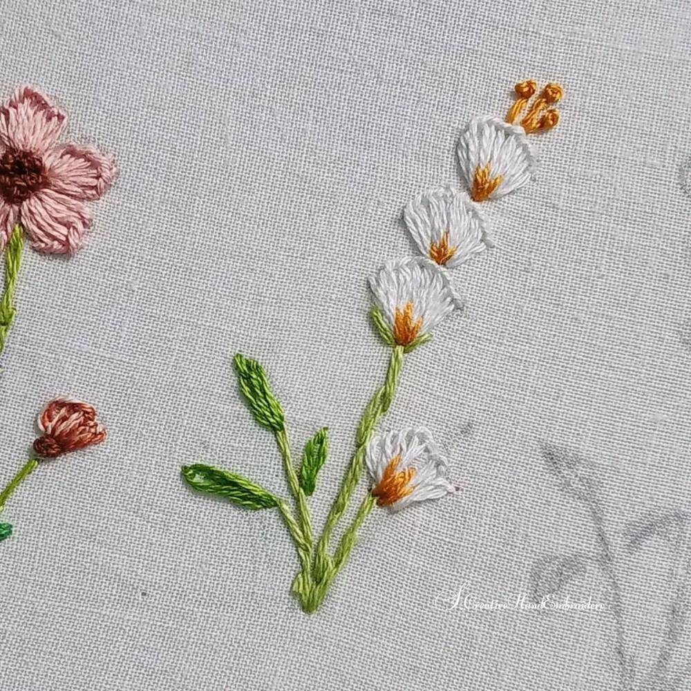 Delicate Floral Stem Embroidery Project