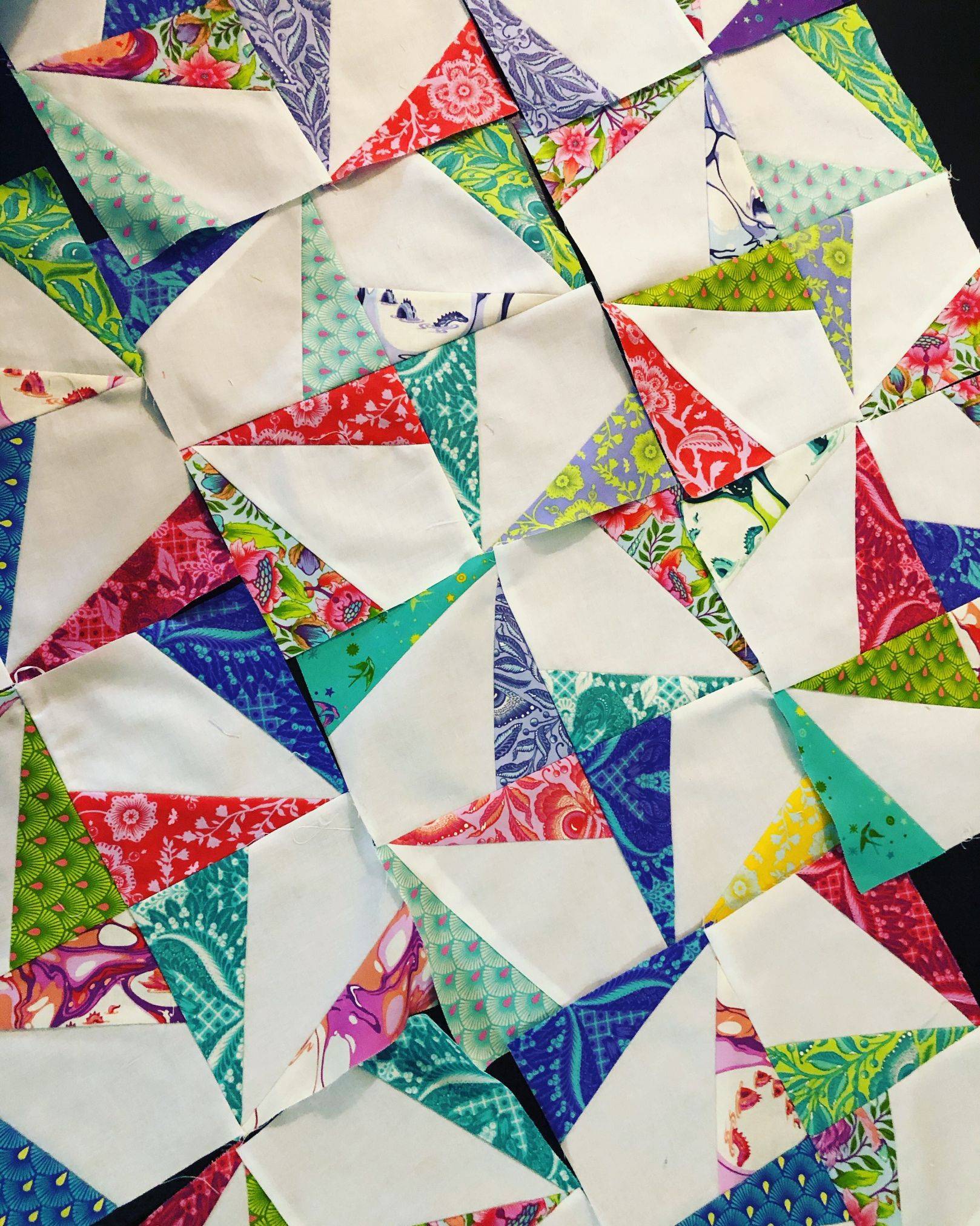 Dynamic Triangle Patchwork Quilt Blocks