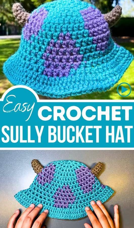 23 Crochet Bucket Hat Patterns Easy Crochet Sully Bucket Hat Project