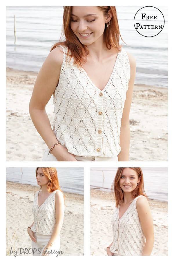 22 Knit Vest Patterns Elegant Diamond Lace Knit Vest