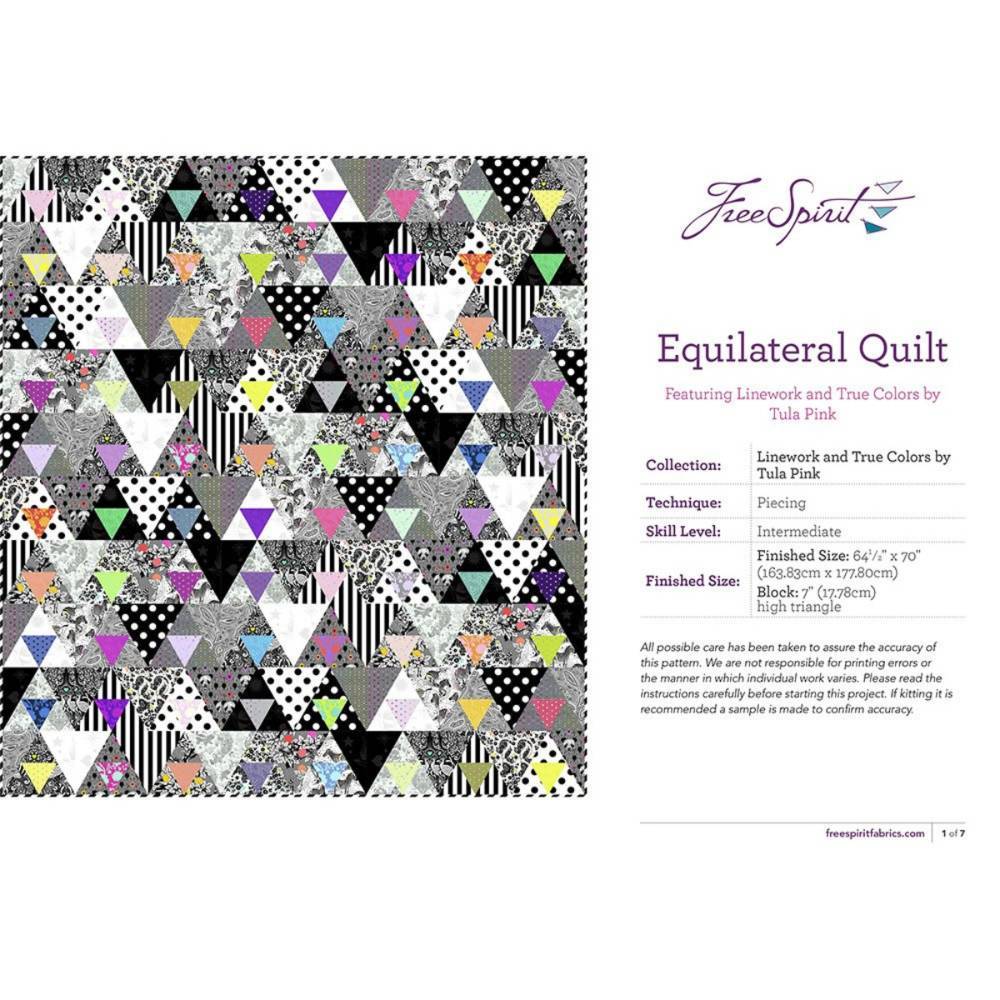 Equilateral Quilt with Linework Patterns