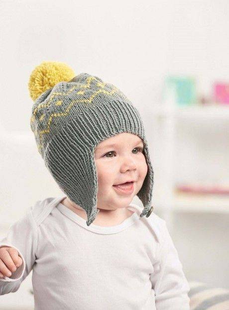 28 Baby Hat Knitting Patterns Fair Isle Knit Baby Hat with Ear Flaps
