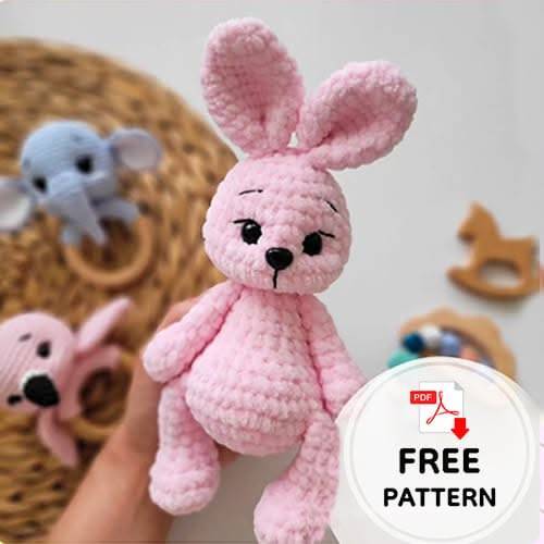 21 Bunny Crochet Patterns Fluffy Pink Amigurumi Bunny Crochet Toy