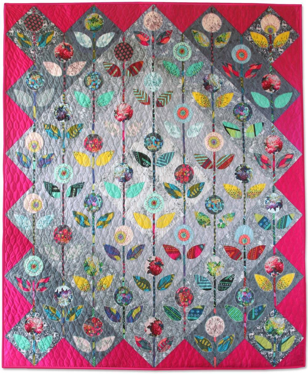 10 Folk Flower Quilt Anna Maria Horner Patterns Folk Flower Reverse Appliqué Quilt Project