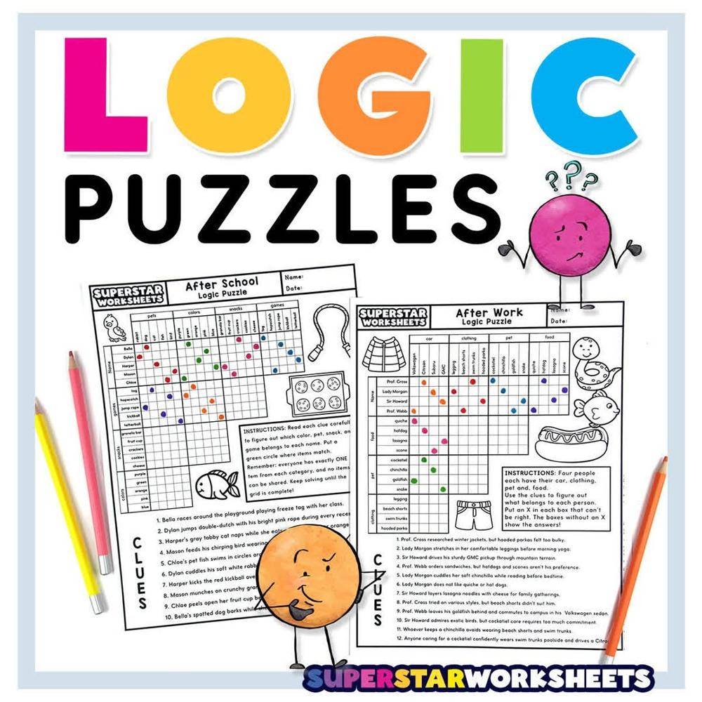 21 Printable Puzzles For Adults Fun Printable Logic Puzzles for Brain Training