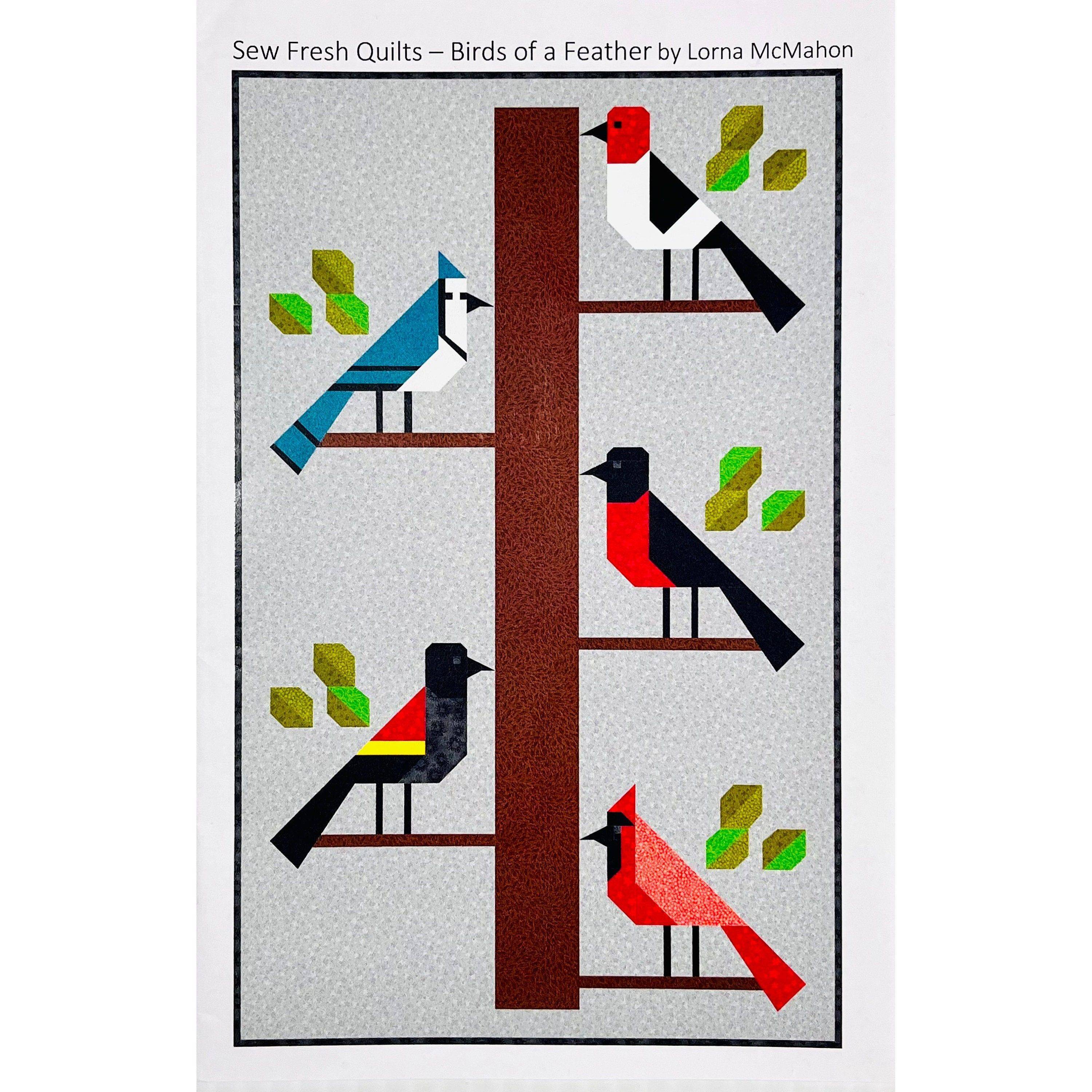Geometric Birds on a Branch Quilt Pattern