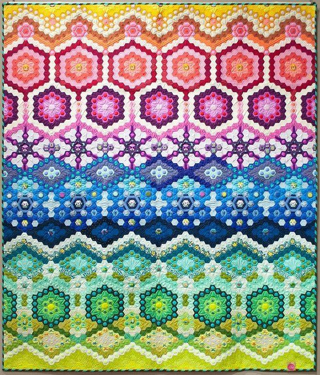 Geometric Hexagon & Star Quilt Pattern
