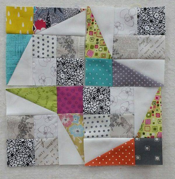 13 Flutterby Jen Kingwell Patterns Geometric Patchwork Quilt Block Project