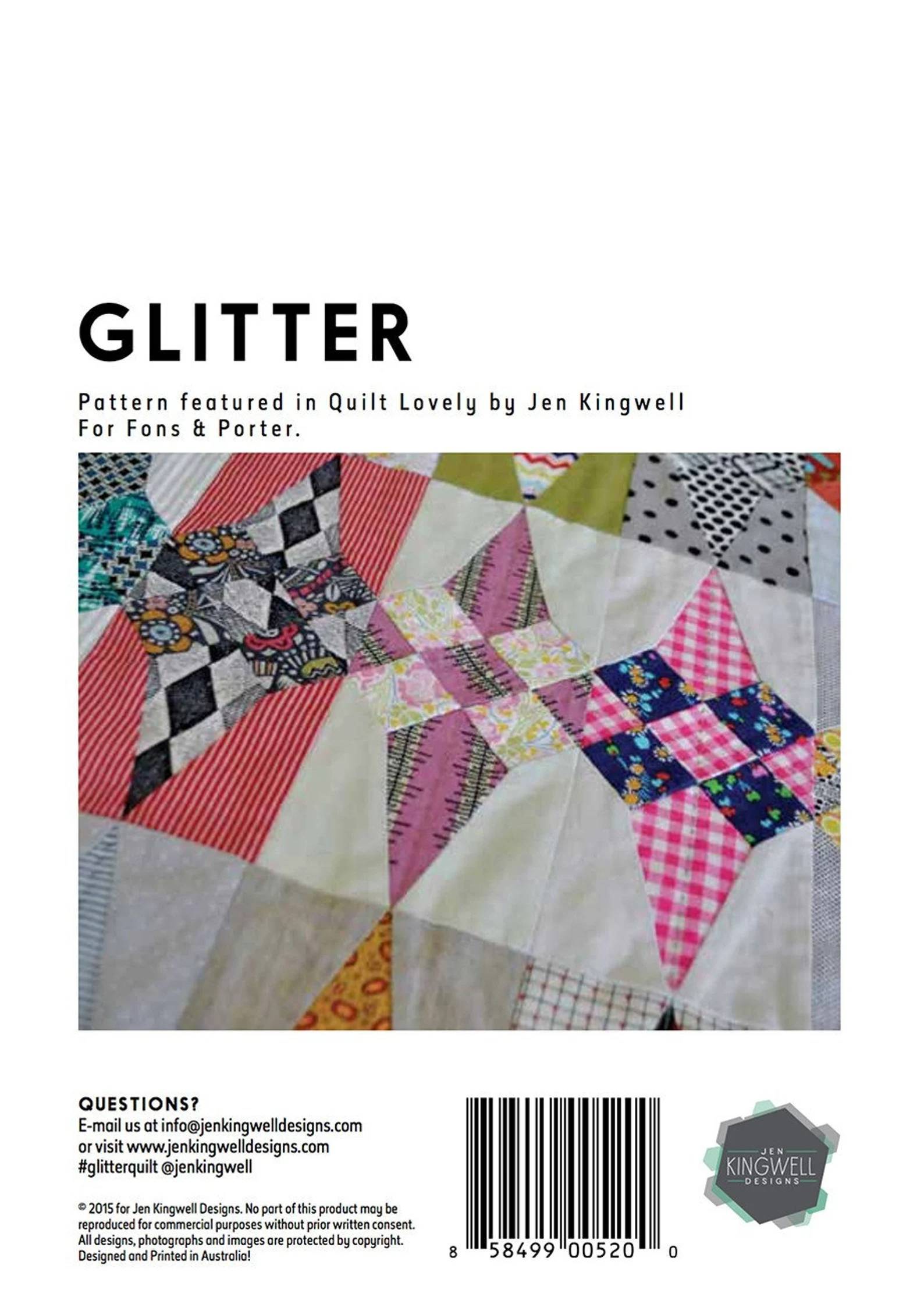 11 Glitter Jen Kingwell Patterns Geometric Patchwork Quilt Project