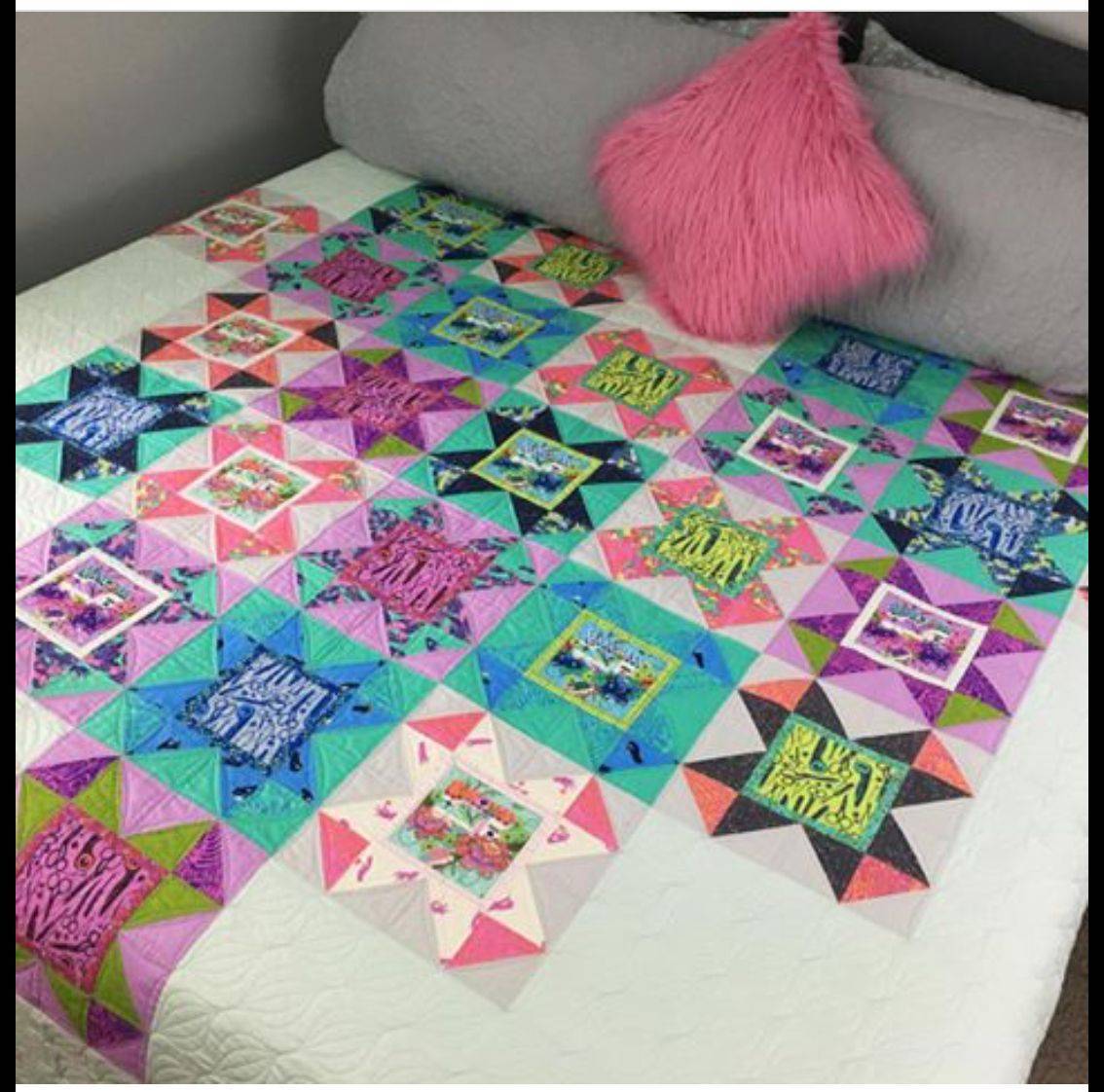 Geometric Star Patchwork Quilt Project