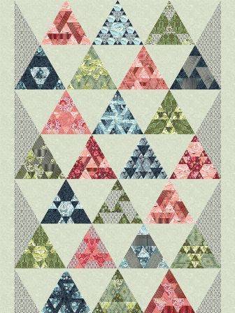 Geometric Triangle Patchwork Quilt Project