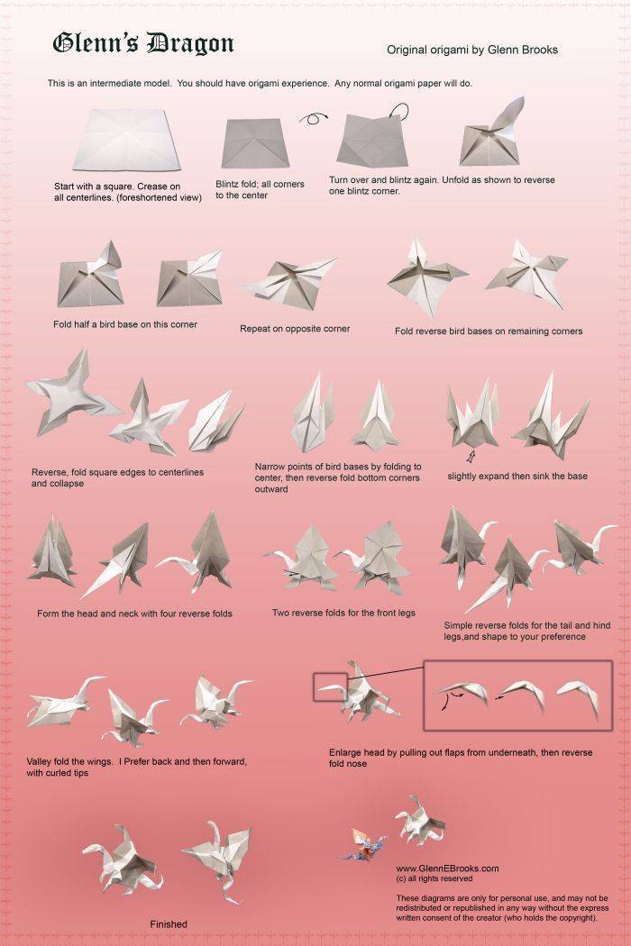 27 Easy Origami Tutorials Glenn's Dragon Origami Tutorial