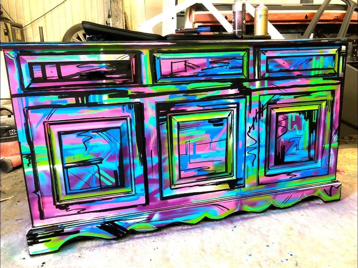 Graffiti-Inspired Dresser Makeover