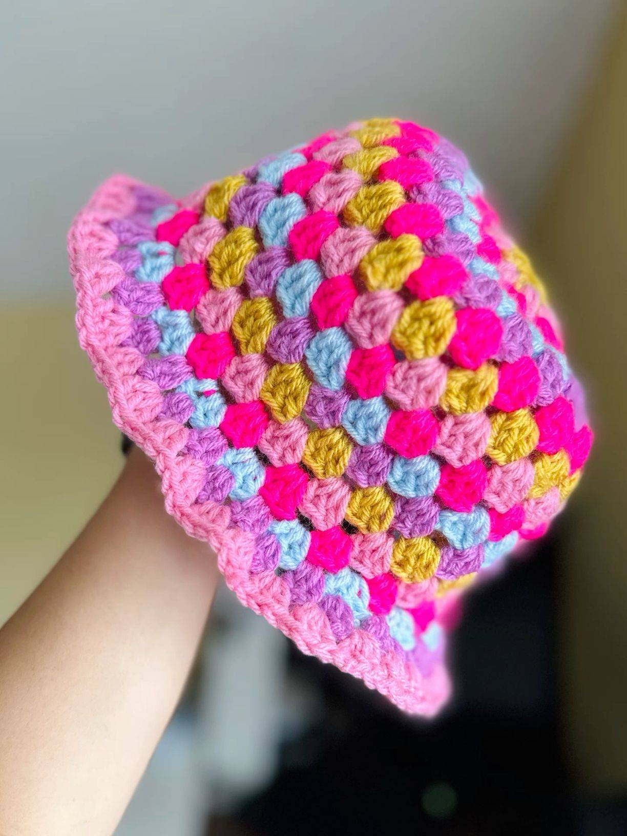 23 Crochet Bucket Hat Patterns Granny Square Crochet Bucket Hat