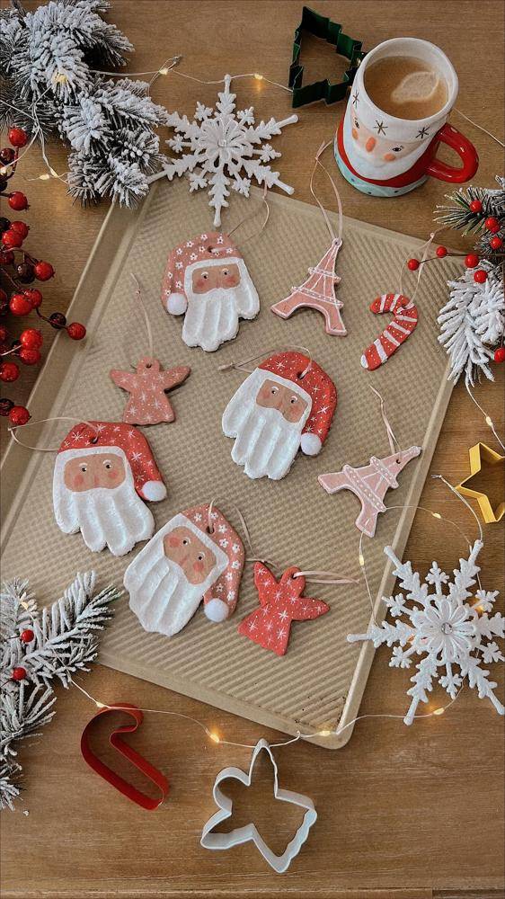 Hand-Painted Salt Dough Christmas Ornaments