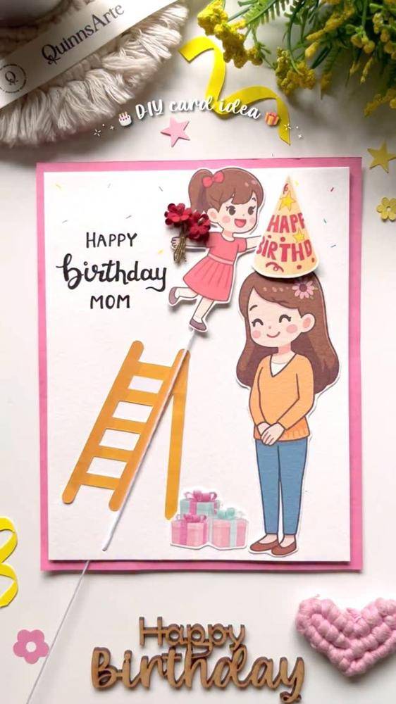 Handmade Mom Birthday Card Craft