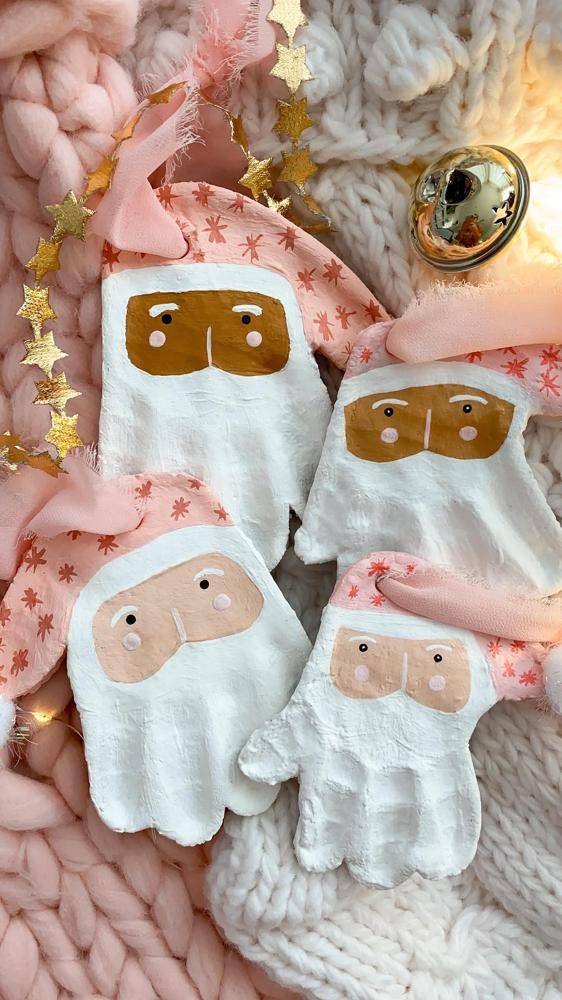 Handmade Santa Claus Salt Dough Ornaments