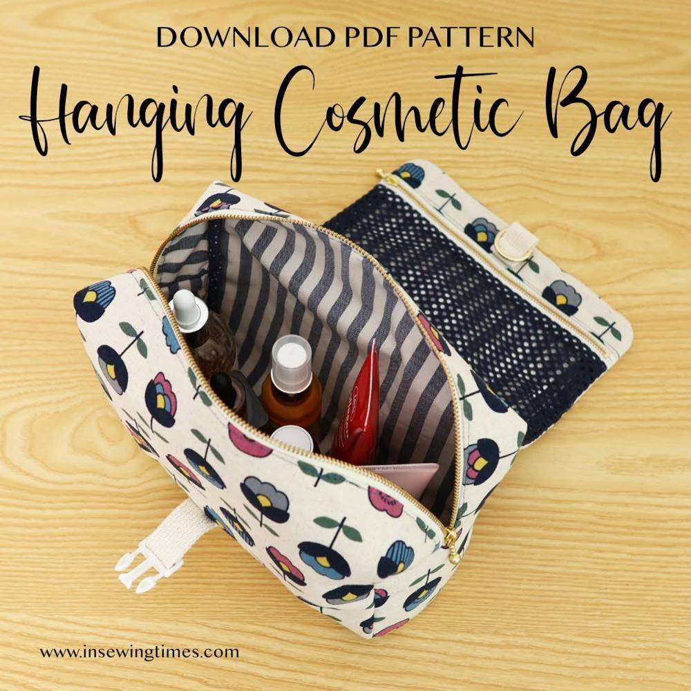 Hanging Cosmetic Bag Sewing Project