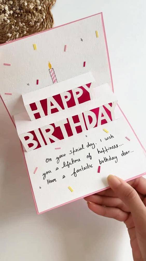 Interactive Pop-Up Birthday Card Craft
