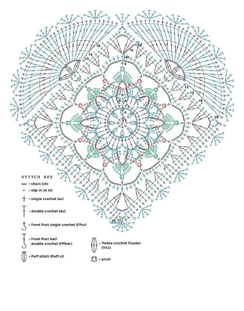 Intricate Crochet Mandala Heart Pattern