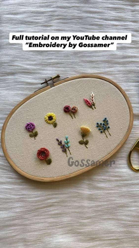 Miniature Floral Embroidery Sampler Project