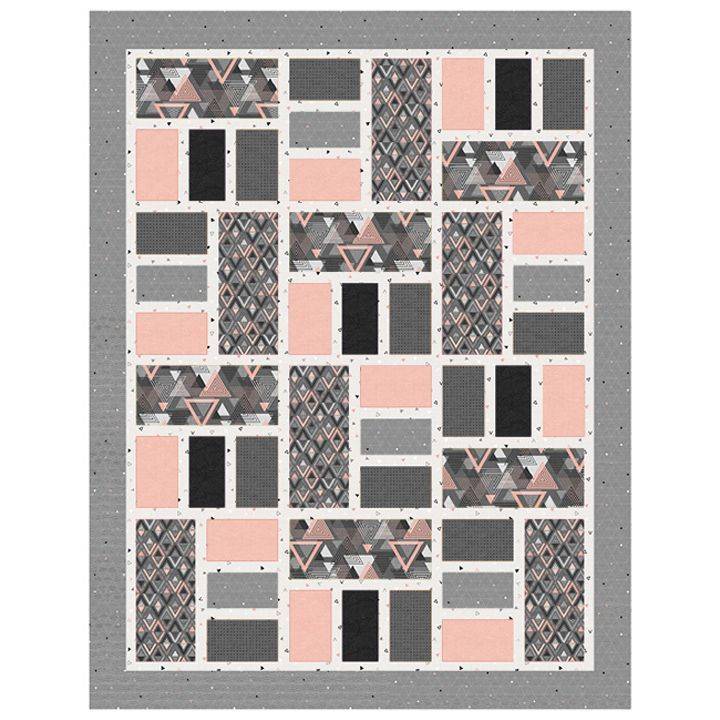 Modern Geometric Patchwork Quilt