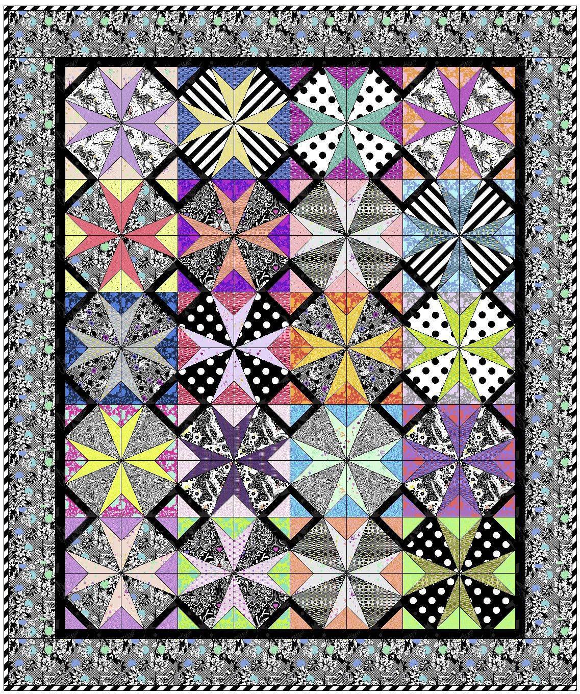 Modern Starburst Quilt Pattern