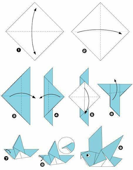 27 Easy Origami Tutorials Origami Blue Bird Folding Instructions