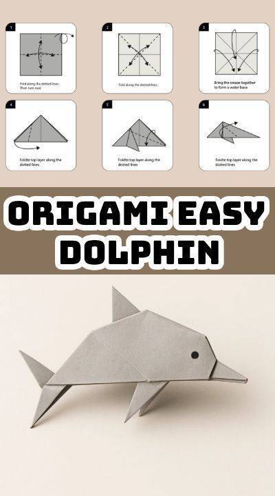 27 Easy Origami Tutorials Origami Dolphin Paper Craft Project