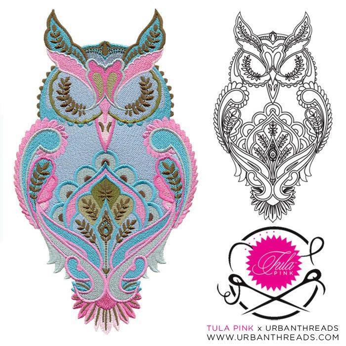 Ornate Embroidered Owl Appliqué Project