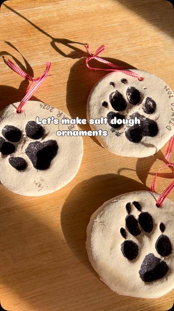 Paw Print Salt Dough Ornaments