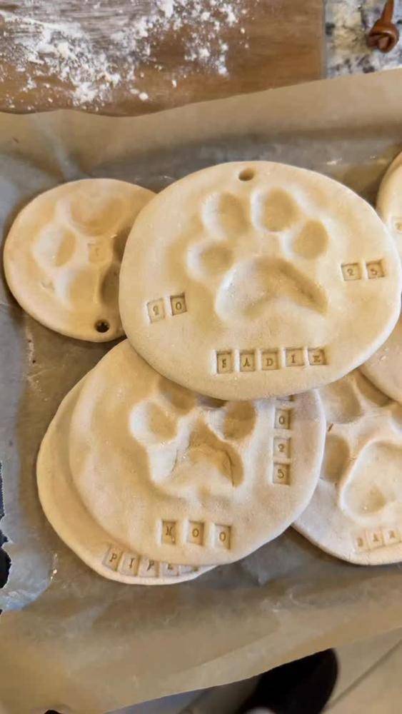 Personalized Pet Paw Print Ornaments