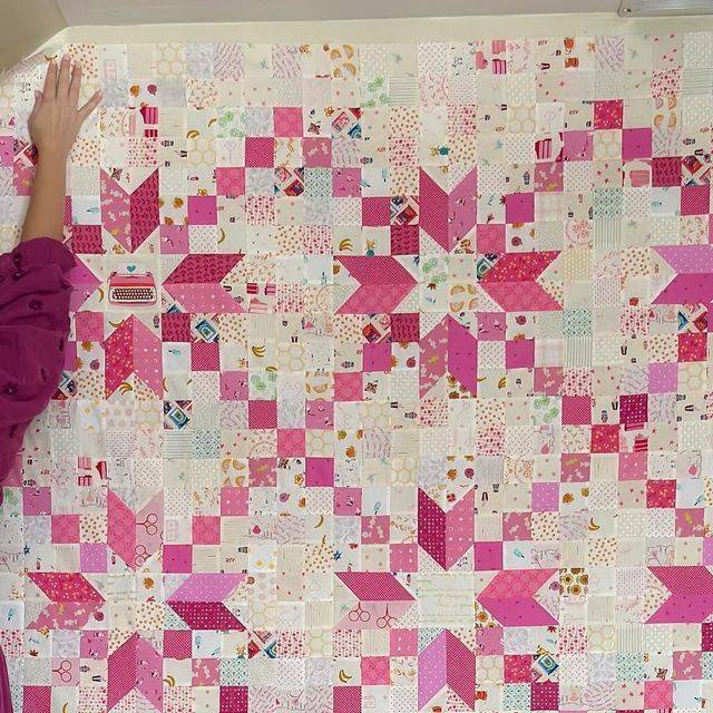 Pink Starburst Quilt Pattern