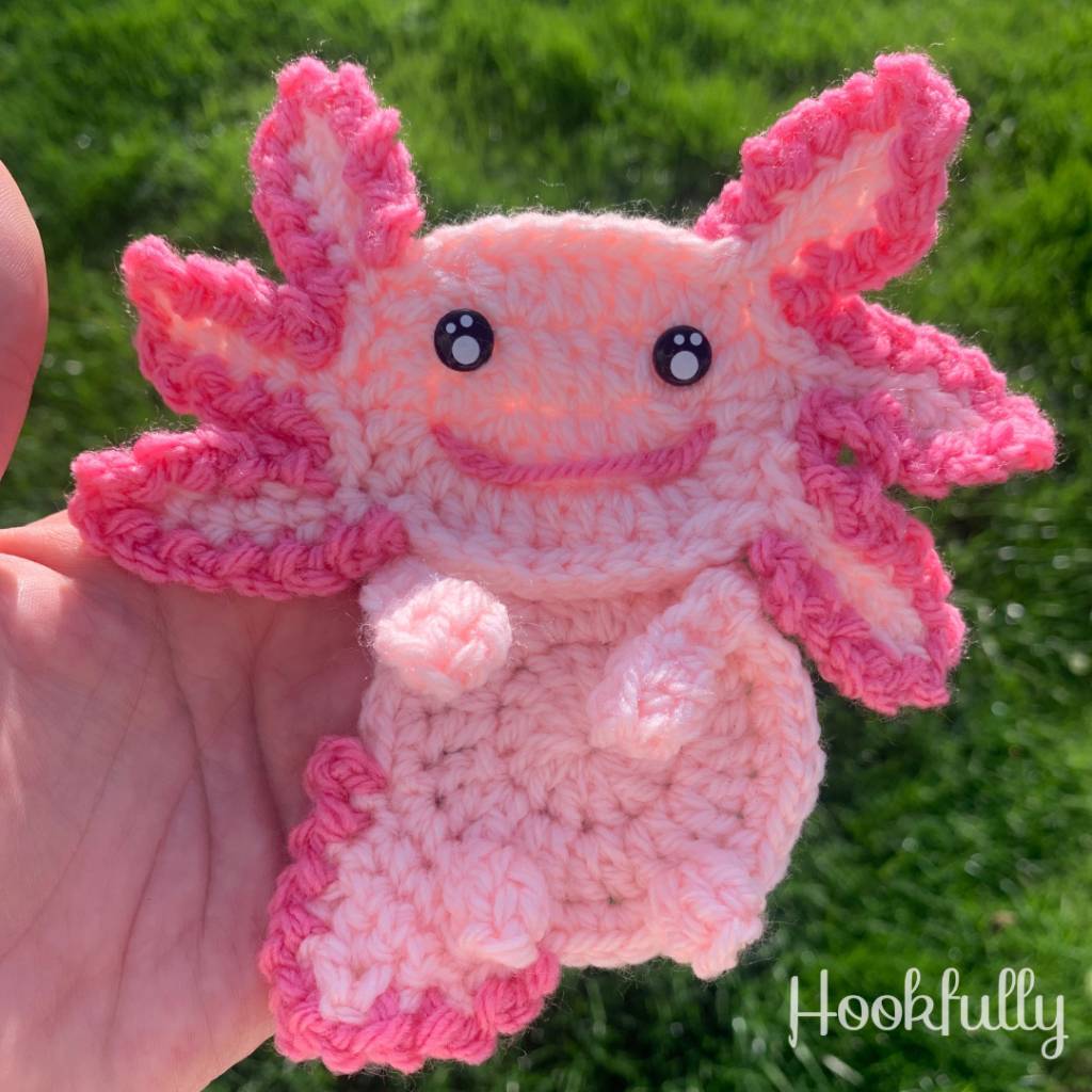 30 Axolotl Crochet Patterns Pink and Coral Crochet Axolotl Applique